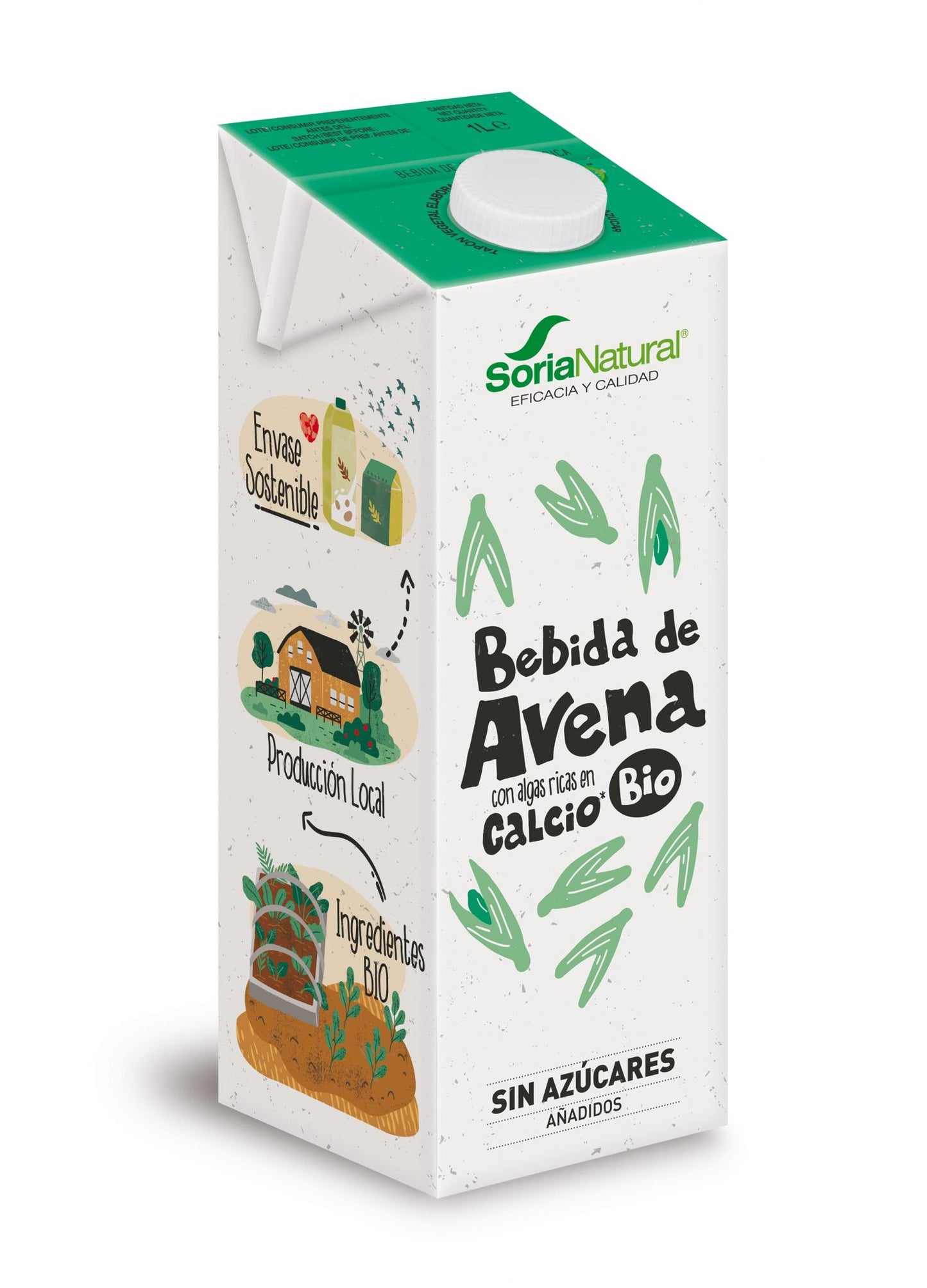 Bebida de avena con algas ricas en calcio 1L
