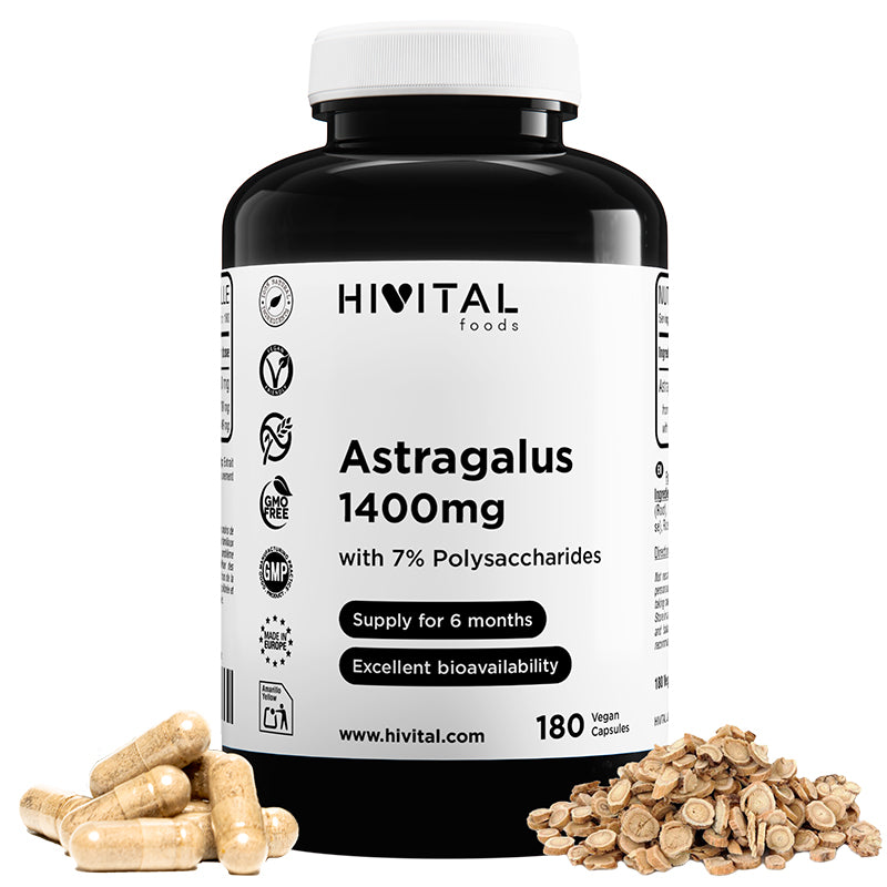 Astrágalo 1400 mg - 180 cápsulas veganas