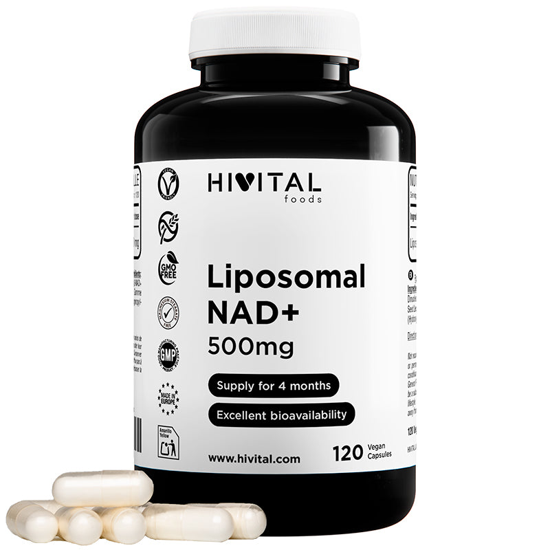 NAD+ Liposomal 500 mg - 120 cápsulas veganas