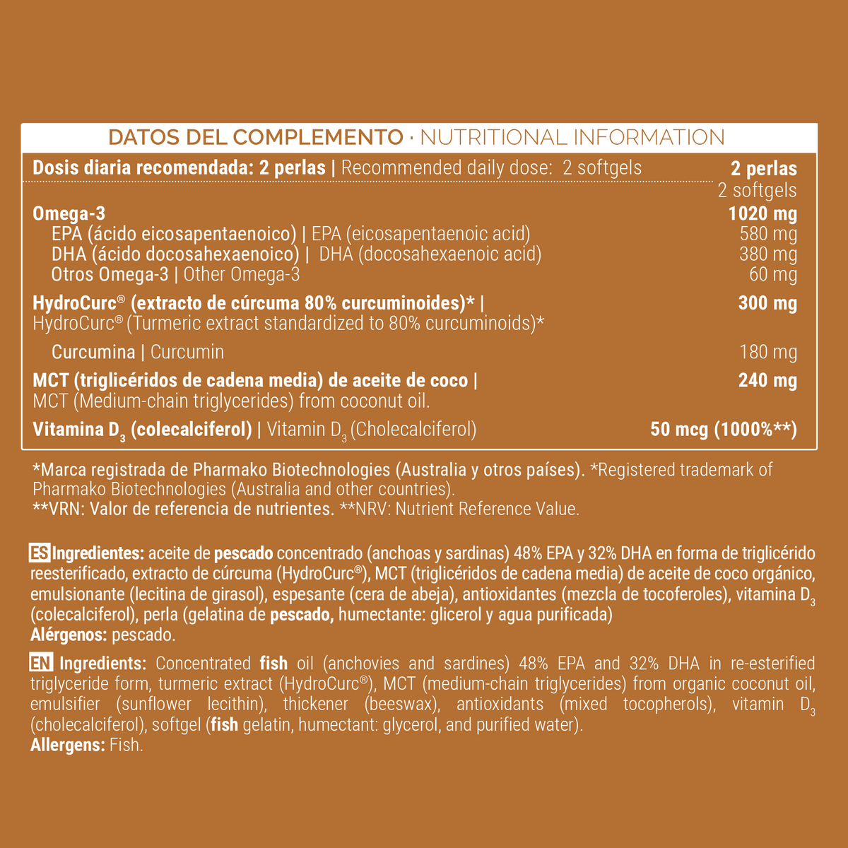 Curcumin complex - 60 perlas