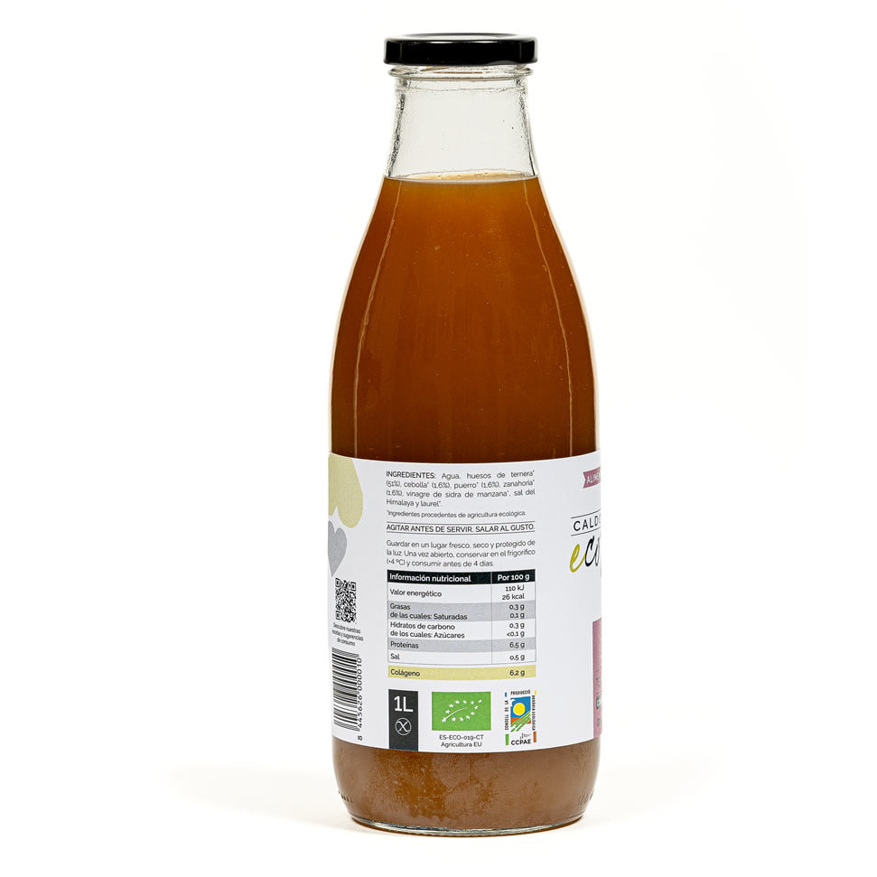 Caldo huesos de ternera con verduras Eco con sal - 1 litro Ecolagen