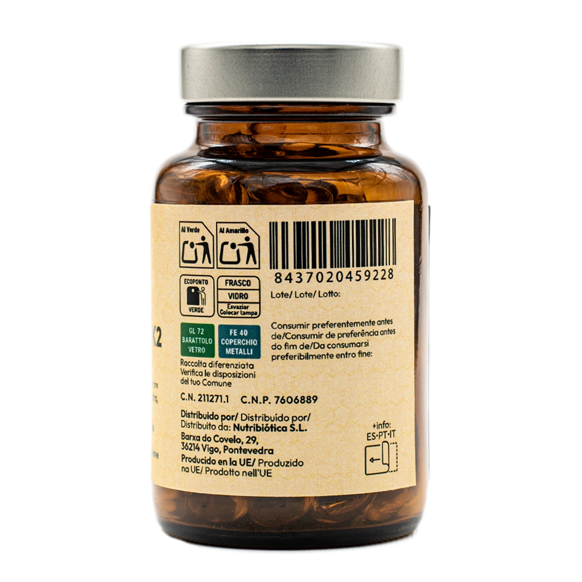 Vitamina D3+K2 - 120 perlas