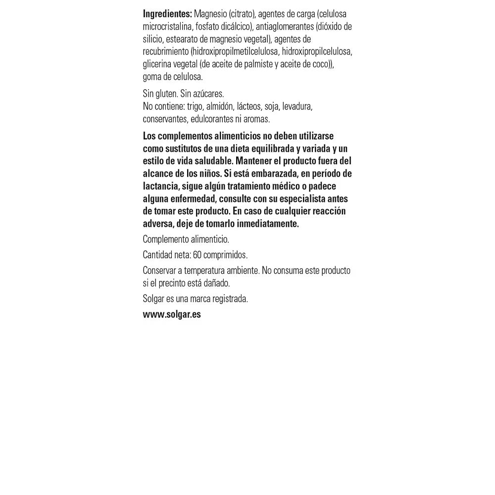 Citrato de magnesio - 60 comp
