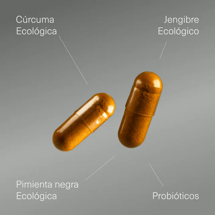 Cúrcuma con probióticos, jengibre y pimienta negra - 250 caps