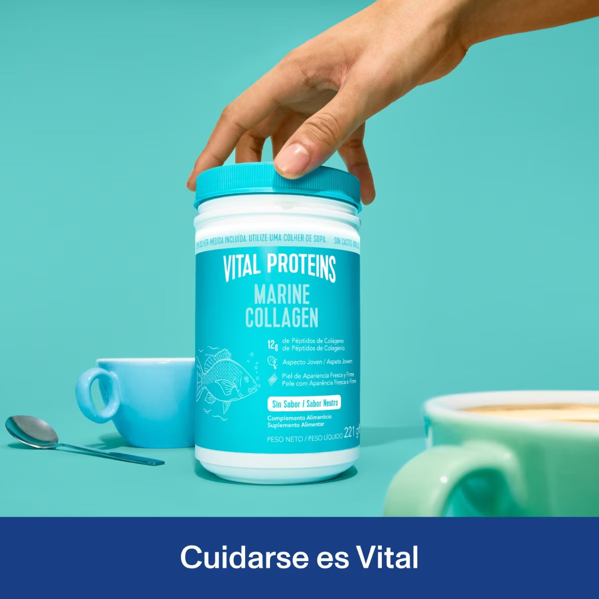 Peptidos de colageno marino sin sabor - 221g Vital Proteins