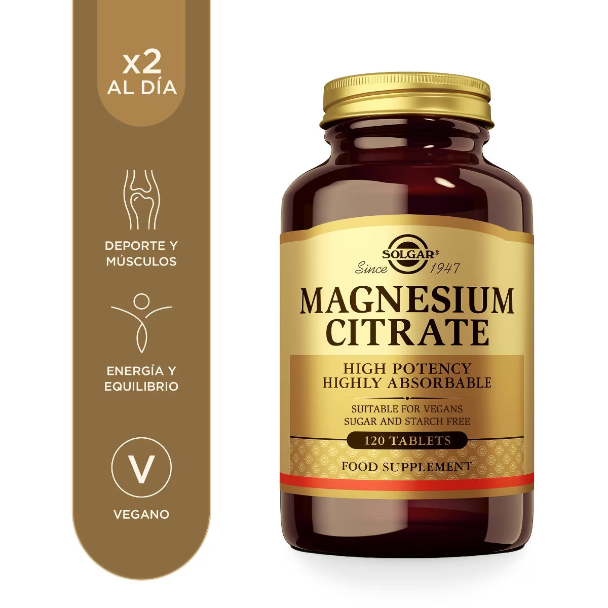 Citrato de magnesio - 120 comps