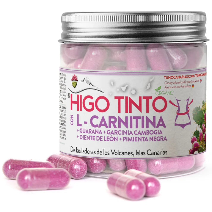 Higo tinto con L-Carnitina + Guarana + Garcinia + Diente de León + Pimienta Negra - 90 caps