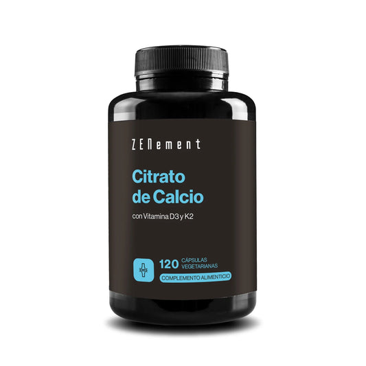 Citrato de Calcio con Vitamina D3 y K2 - 120 Cápsulas Vegetarianas