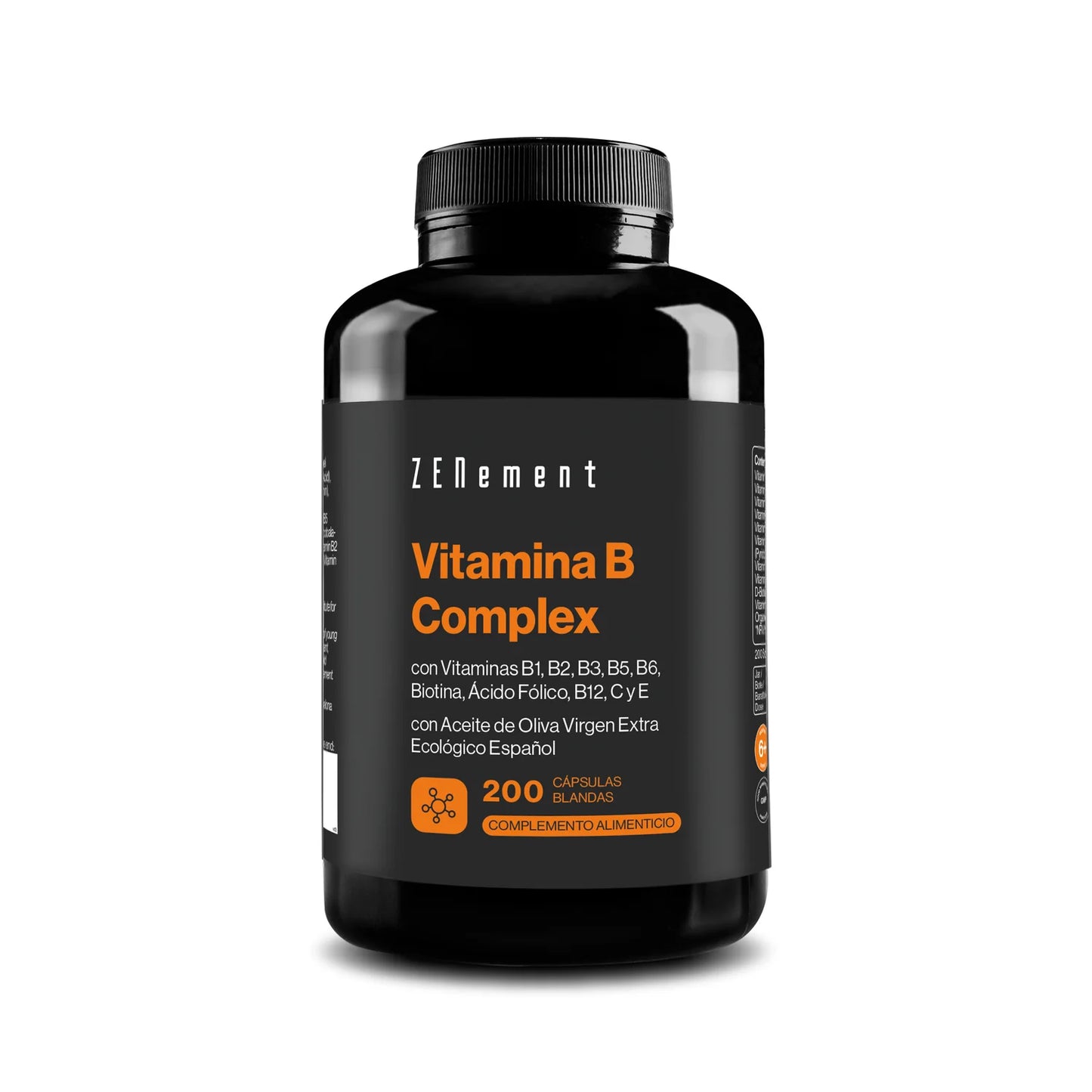 Complejo de Vitamina B - 8 Vitaminas B, C, E - 200 cápsulas Zenement