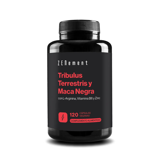 Tribulus Terrestris y Maca Negra con L-Arginina, Vitamina B6 y Zinc - 120 Cápsulas