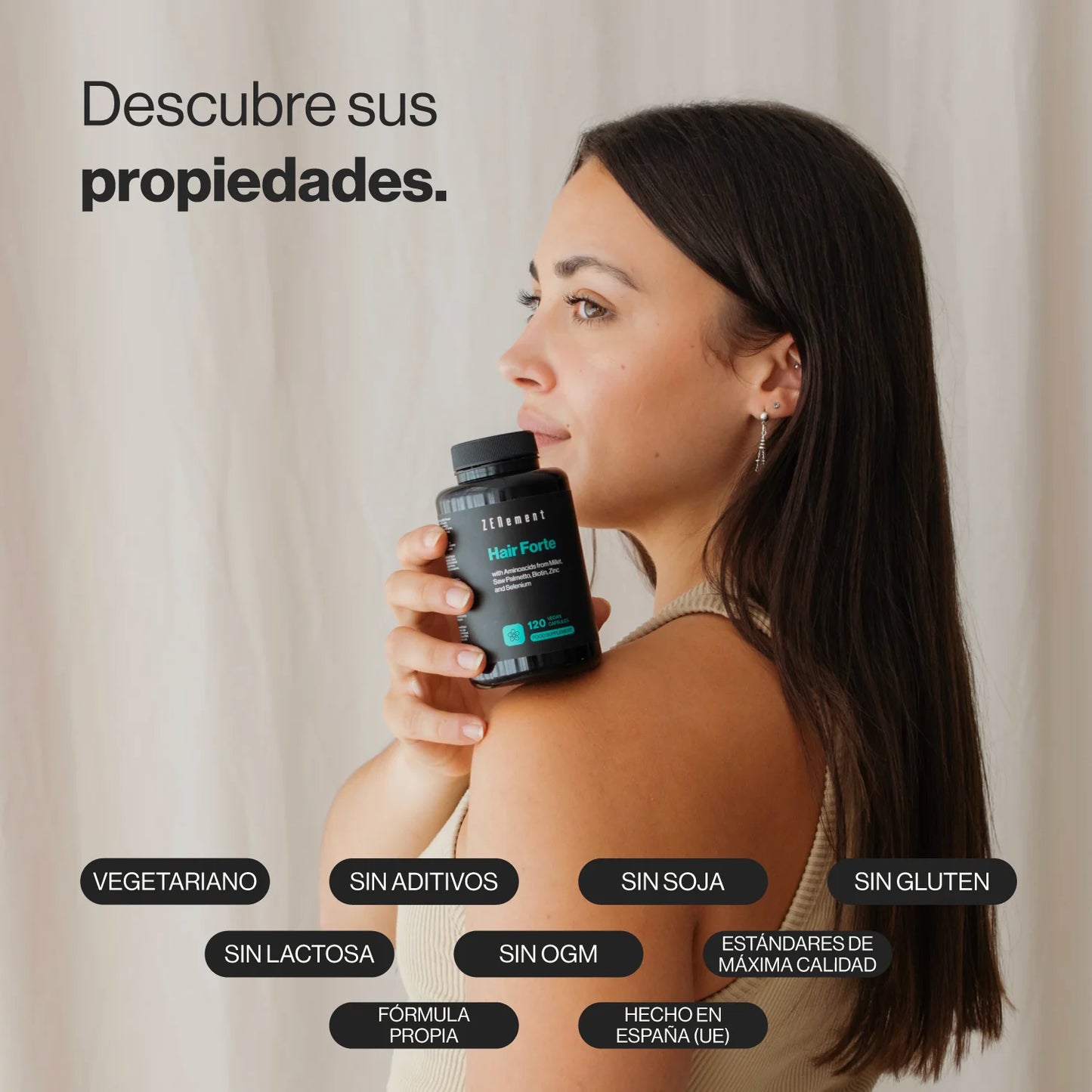 Hair Forte Mijo, Saw Palmeto, Biotina, Zinc y Selenio - 120 cápsulas Zenement