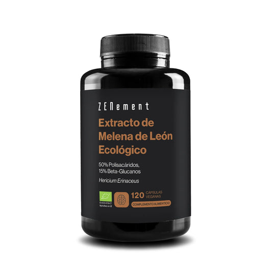 Extracto de Melena de León Ecológico 50% Polisacáridos, 15% Beta-Glucanos - 120 Cápsulas