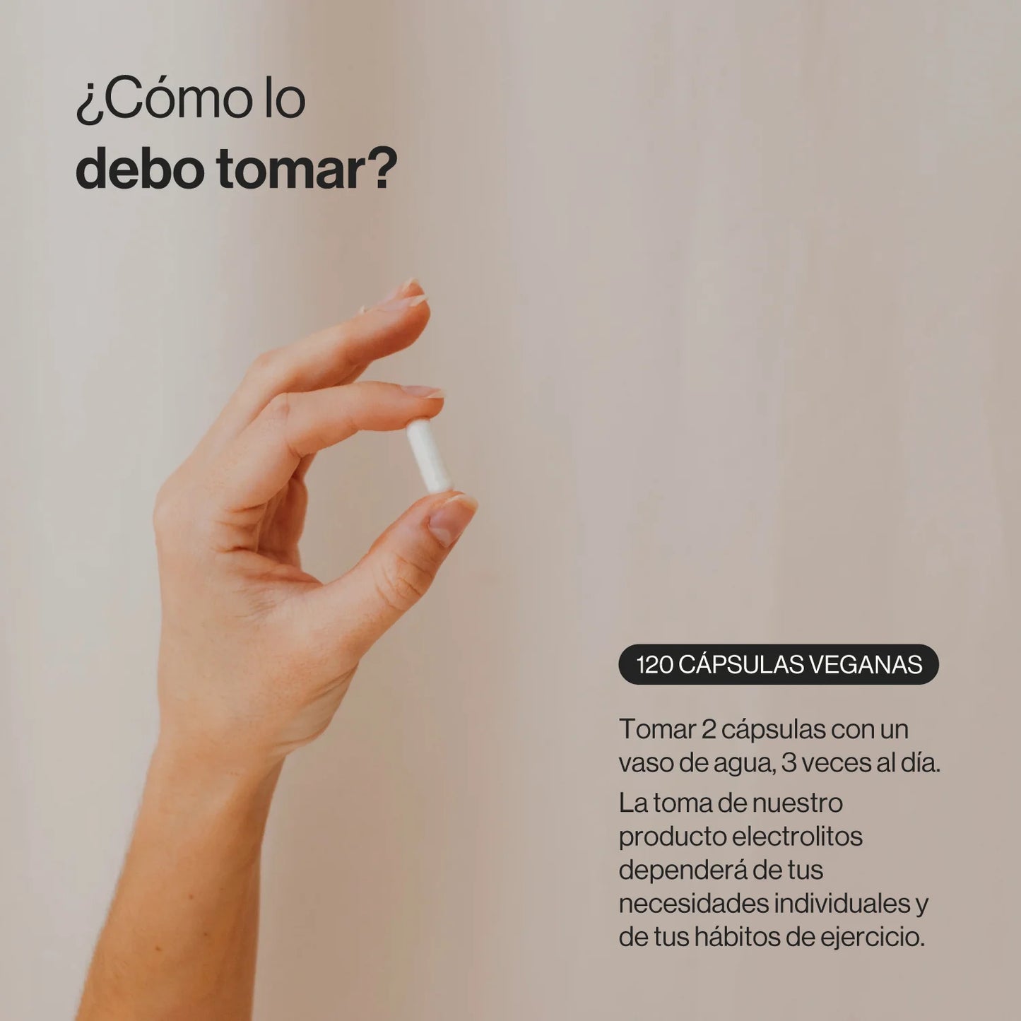 Electrolitos con Sodio, Potasio, Calcio, Cloruro y Magnesio - 120 Cápsulas