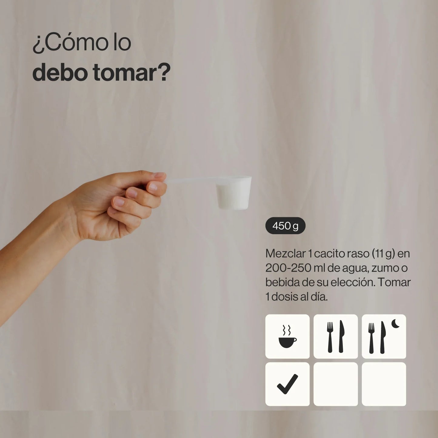 Péptidos de colágeno con magnesio, ácido hialurónico, zinc y vitamina C - 450g