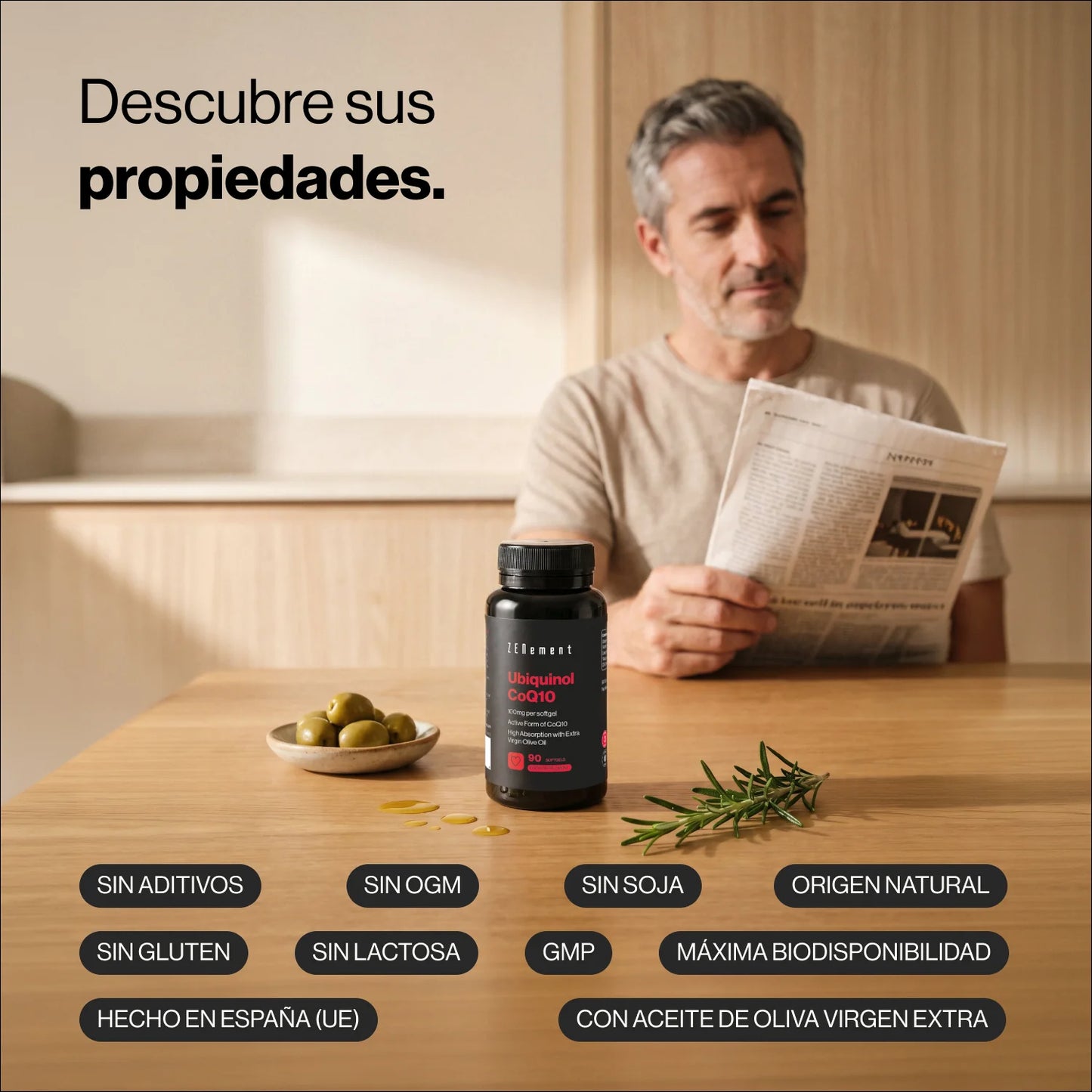 Ubiquinol CoQ10 - 90 cápsulas Zenement
