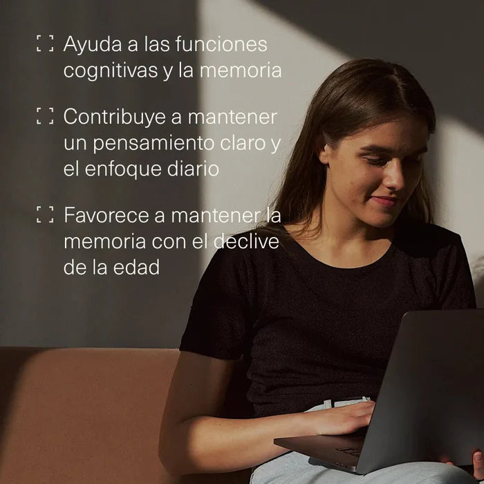 Nootrópico natural con ginkgo biloba, bacopa, tirosina y teanina - 80 caps