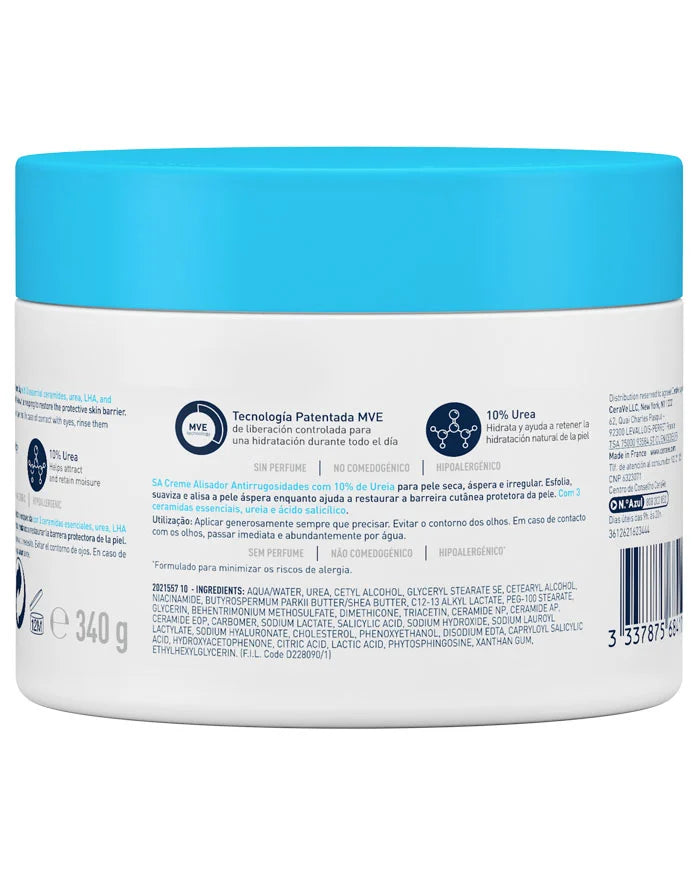 Crema con Ácido salicílico alisadora Anti-Rugosidades CeraVe - 340 g